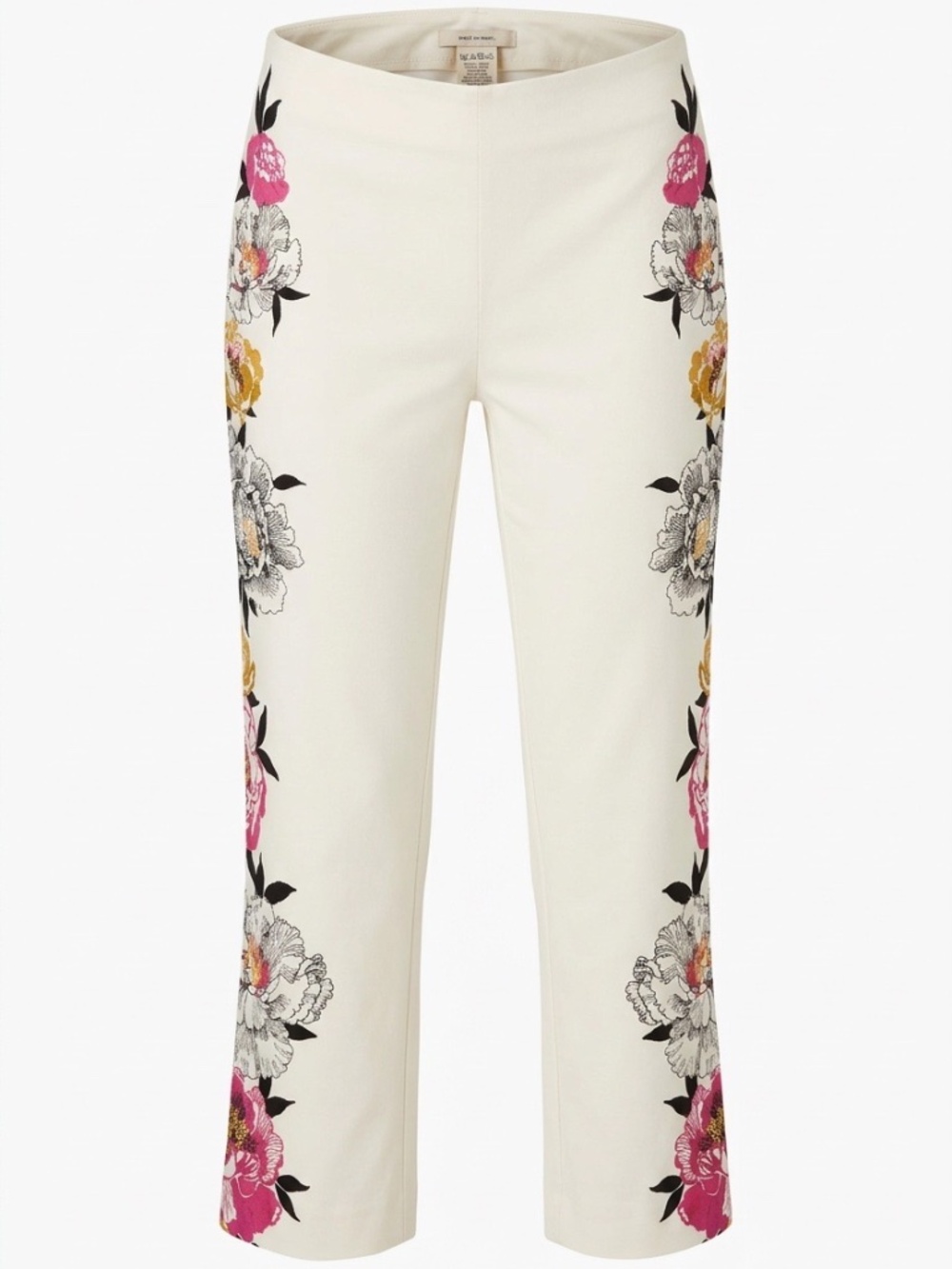 Lilly Pulitzer floral white pants - size 4 - NEW